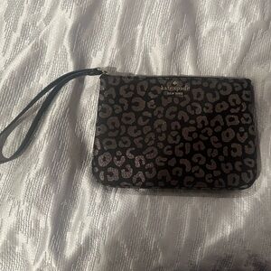 Kate Spade metallic leopard clutch